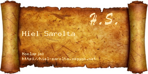 Hiel Sarolta névjegykártya